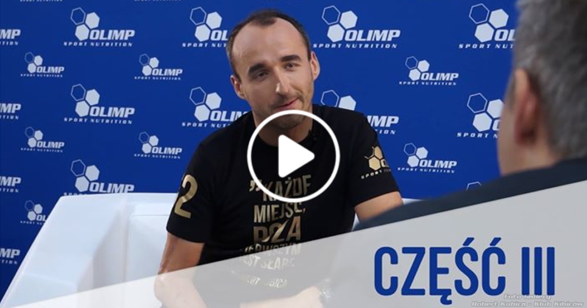 Robert Kubica Jestem bliżej celu ... - wywiad dla Olimp Sport Nutrition Część 3